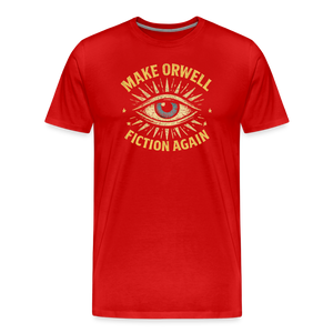 Make Orwell Fiction Again Men's Premium T-Shirt - red
