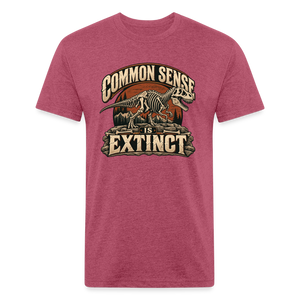 Common Sense Is Extinct – Men’s Fitted Graphic T-Shirt - heather burgundy