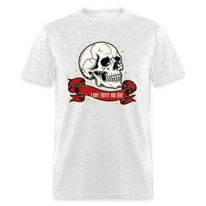 Live Free or Die Skull Classic T-Shirt - light heather gray
