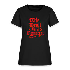 The Devil Is A Democrat Women's T-Shirt - black