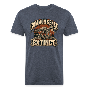 Common Sense Is Extinct – Men’s Fitted Graphic T-Shirt - heather navy