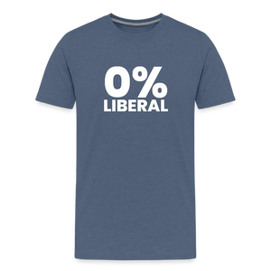 0% Liberal Men's Premium T-Shirt - heather blue