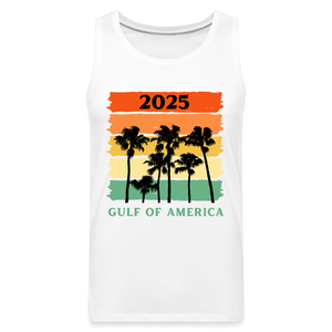 Gulf of America Palm Trees Men’s Premium Tank - white