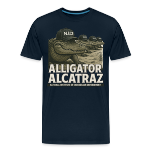 Alcatraz Gator Enforcement Men's Premium T-Shirt - deep navy