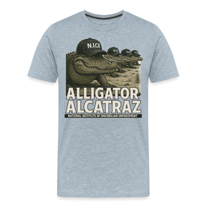 Alcatraz Gator Enforcement Men's Premium T-Shirt - heather ice blue