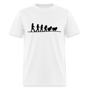 Human Evolution to Sheep Classic T-Shirt - white