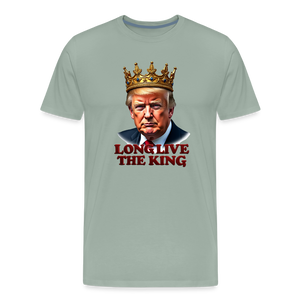 Donald Trump "Long Live The King" Men's Premium T-Shirt - steel green