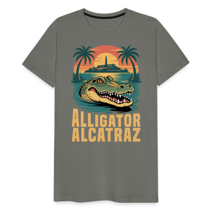 Alligator Alcatraz Men's Premium T-Shirt - asphalt gray
