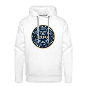 FAFO-Federal Agency for Financial Oversight Men’s Premium Hoodie - white