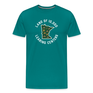 Land of 10,000 Learning Centers Funny Men's Premium T-Shirt - teal