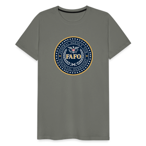 FAFO-Federal Agency for Financial Oversight Men's Premium T-Shirt - asphalt gray