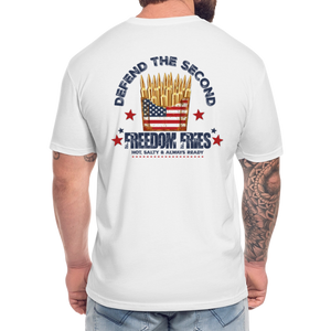 Defend The Second - Freedom Fries Fitted Cotton/Poly T-Shirt by Next Level - white