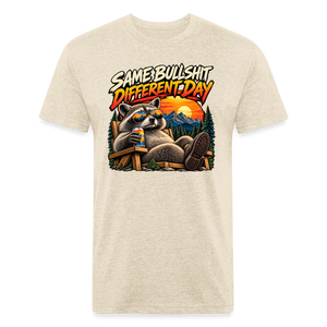 Same Bullshit Different Day – Men's Fitted Graphic T-Shirt - heather cream