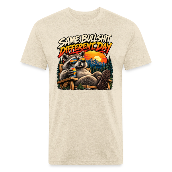 Same Bullshit Different Day β Men's Fitted Graphic T-Shirt - heather cream