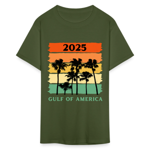 Gulf of America Palm Trees Unisex Classic T-Shirt - military green