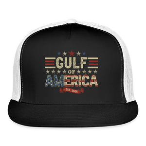 Patriotic Gulf of America Trucker Hat - black/white