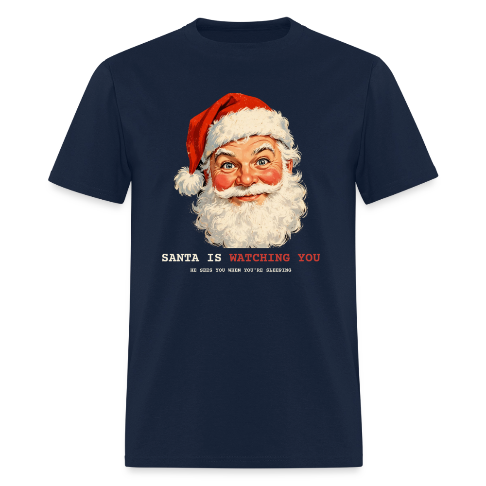 Santa Is Watching You Classic T-Shirt - navy