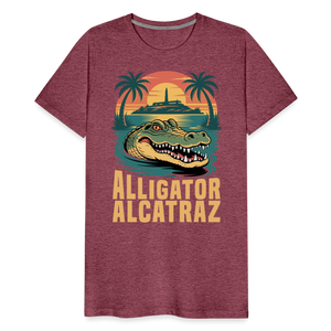 Alligator Alcatraz Men's Premium T-Shirt - heather burgundy
