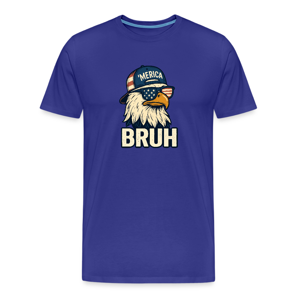 Funny Bruh Patriotic Eagle Men's Premium T-Shirt - royal blue