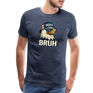 Funny Bruh Patriotic Eagle Men's Premium T-Shirt - heather blue