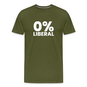0% Liberal Men's Premium T-Shirt - olive green