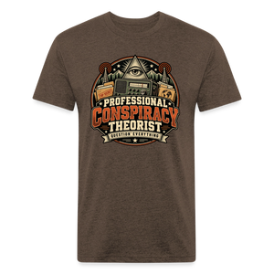 Professional Conspiracy Theorist – Men’s Fitted Graphic T-Shirt - heather espresso