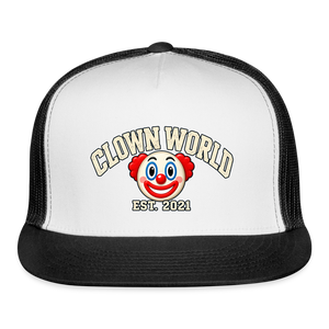 Clown World Est. 2021 Classic Trucker Hat - white/black