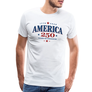 America 250 Years Freedom Retro Americana Men's Premium T-Shirt - white