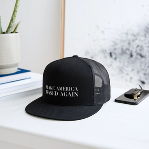 Make America BASED Again Trucker Hat - black/black