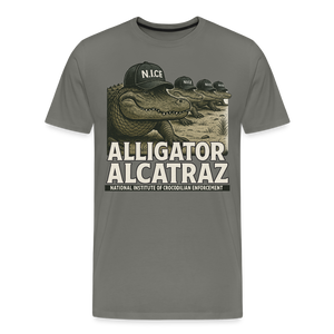 Alcatraz Gator Enforcement Men's Premium T-Shirt - asphalt gray