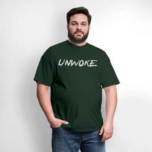 UNWOKE - Anti Woke Classic T-Shirt - forest green