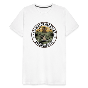 Alligator Alcatraz Everglades, Florida Men's Premium T-Shirt - white