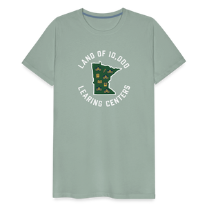 Land of 10,000 Learning Centers Funny Men's Premium T-Shirt - steel green