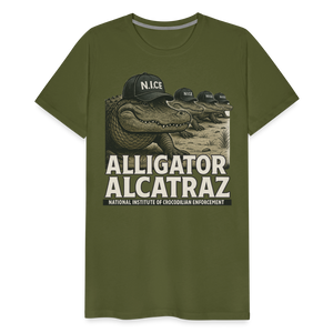 Alcatraz Gator Enforcement Men's Premium T-Shirt - olive green