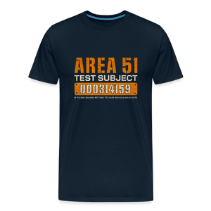 Area 51 Test Subject Men's Premium T-Shirt - deep navy