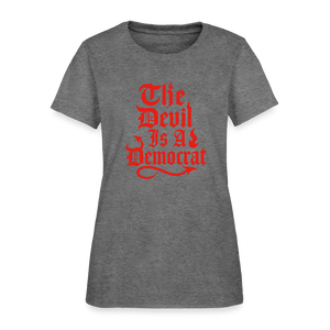 The Devil Is A Democrat Women's T-Shirt - graphite heather