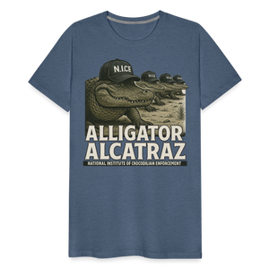 Alcatraz Gator Enforcement Men's Premium T-Shirt - heather blue