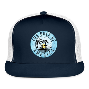 Gulf of America Blue Trucker Hat - navy/white