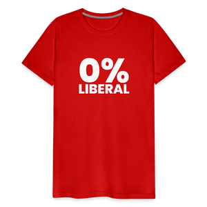 0% Liberal Men's Premium T-Shirt - red