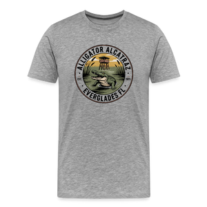 Alligator Alcatraz Everglades, Florida Men's Premium T-Shirt - heather gray