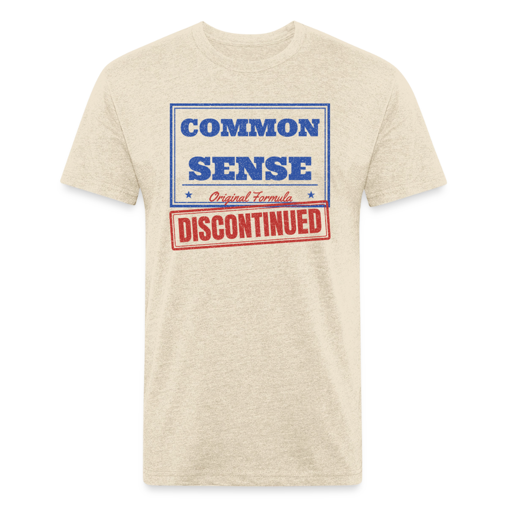 Common Sense Discontinued T-Shirt β Funny Vintage Political Humor Fitted Tee - heather cream