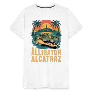 Alligator Alcatraz Men's Premium T-Shirt - white