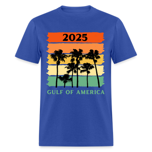 Gulf of America Palm Trees Unisex Classic T-Shirt - royal blue