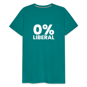 0% Liberal Men's Premium T-Shirt - teal