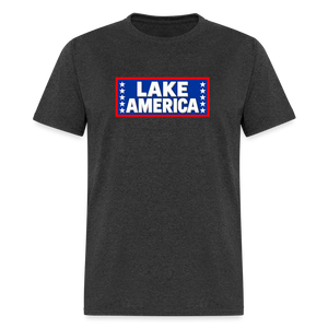 Lake America T-Shirt Men's T-Shirt - heather black