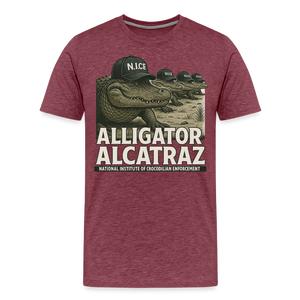 Alcatraz Gator Enforcement Men's Premium T-Shirt - heather burgundy