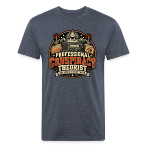 Professional Conspiracy Theorist – Men’s Fitted Graphic T-Shirt - heather navy