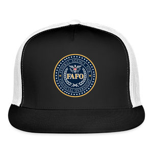 FAFO-Federal Agency for Financial Oversight Trucker Hat - black/white