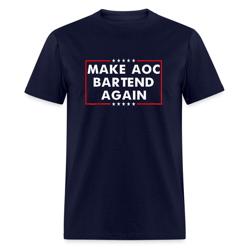 Make AOC Bartend Again Classic T-Shirt - navy