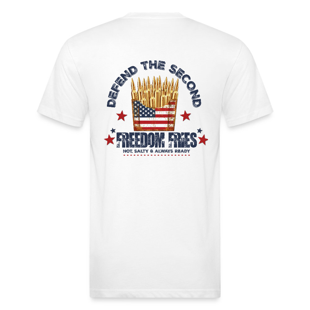Defend The Second - Freedom Fries Fitted Cotton/Poly T-Shirt by Next Level - white
